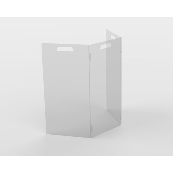 Provider Portable Barrier 24"H x 12"W, 3 Sides Interconnect, 1/8" Clear PETG PPS-2412 - main